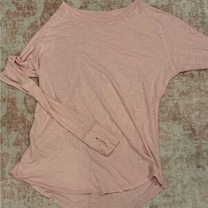 We The Free Blush Pink Long Sleeve Raglan Tee